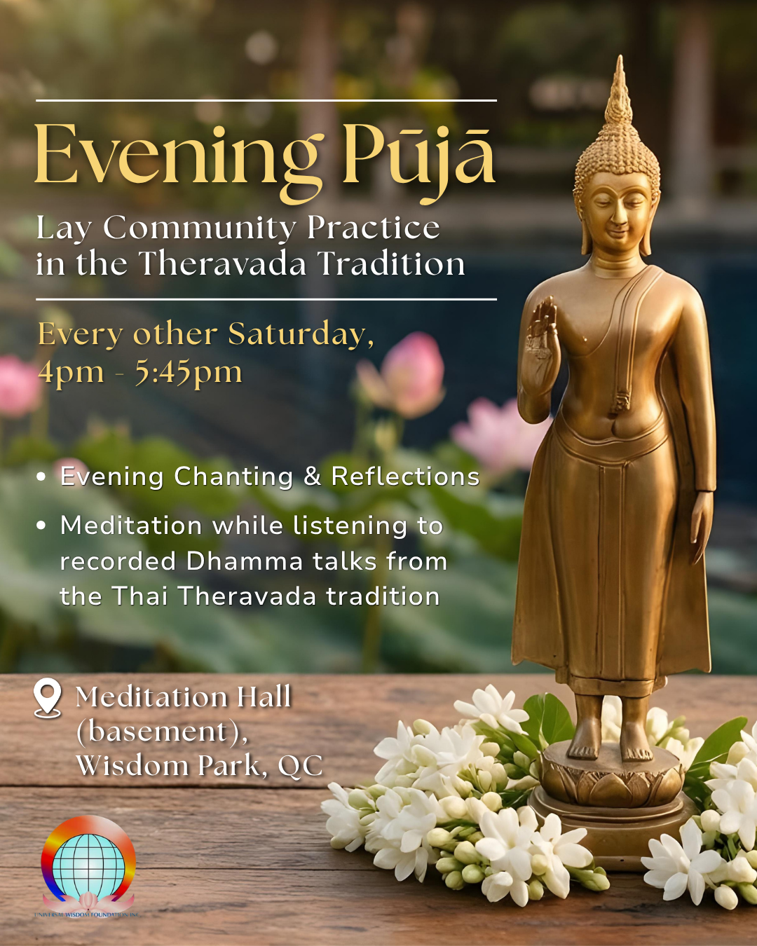 Evening Pūjā at Wisdom Park poster